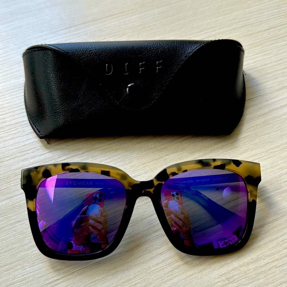 DIFF - BELLA - GREY FADE + PURPLE MIRROR + POLARIZED - women’s sunglasses